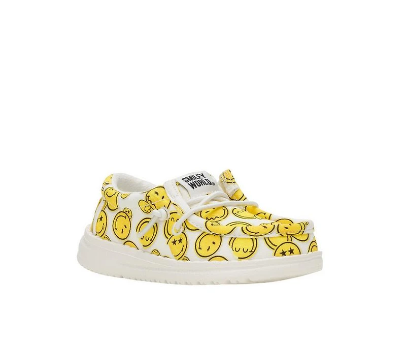 Kids' HEYDUDE Toddler Wally Smiley Casual Shoes