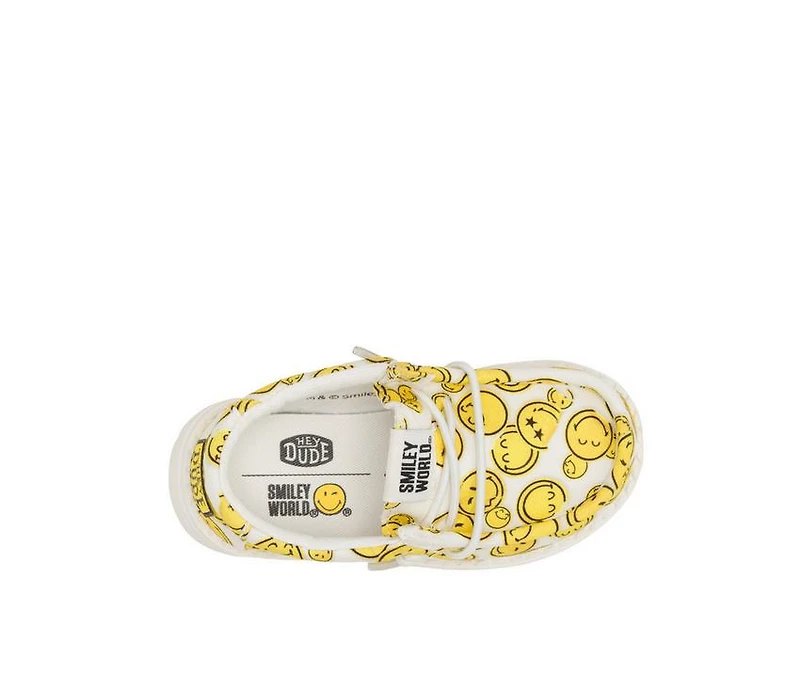 Kids' HEYDUDE Toddler Wally Smiley Casual Shoes