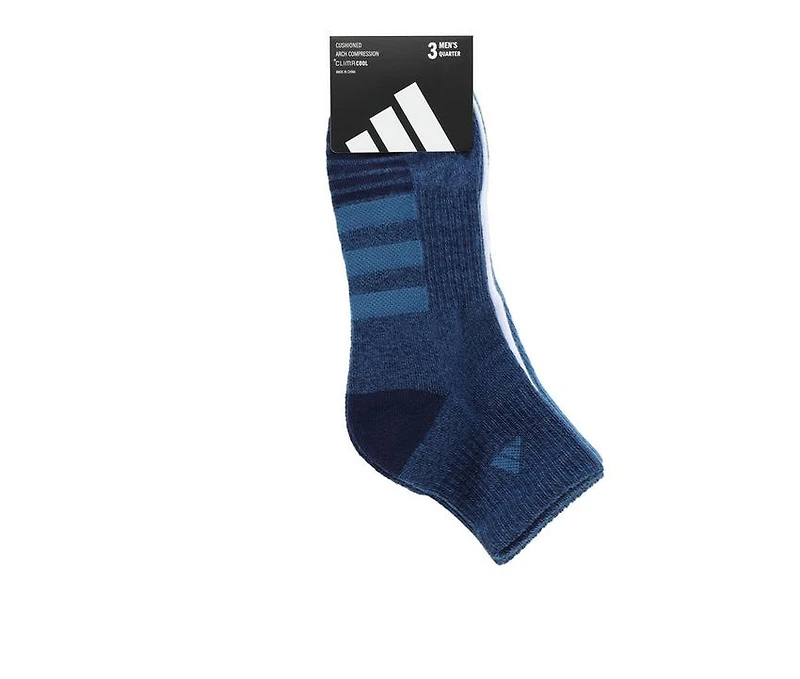 Adidas Men's 3 Pair Cushioned 3.0 Quarter Socks