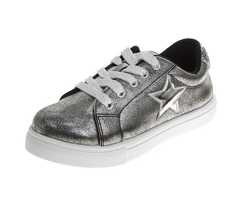 Girls' Kensie Girl Little& Big Kid Metallic Star Lace Up Sneakers
