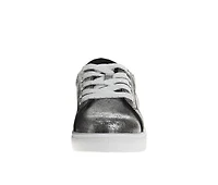 Girls' Kensie Girl Little& Big Kid Metallic Star Lace Up Sneakers