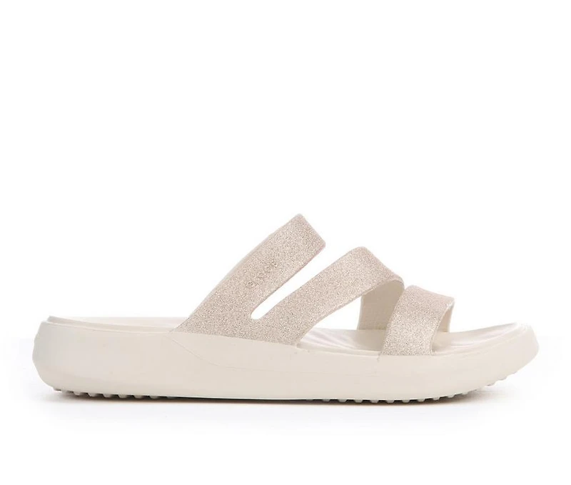 Women's Crocs Getaway Glitter Strappy Sandals