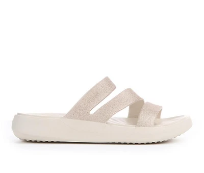 Women's Crocs Getaway Glitter Strappy Sandals