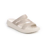 Women's Crocs Getaway Glitter Strappy Sandals
