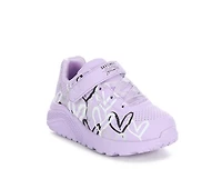 Girls' Skechers Street Toddler Uno Lite Heart Sneakers
