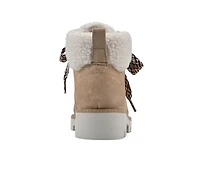 Women's White Mountain Gloving Lace Up Winter Booties
