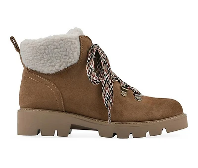 Women's White Mountain Gloving Lace Up Winter Booties