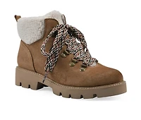 Women's White Mountain Gloving Lace Up Winter Booties