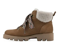 Women's White Mountain Gloving Lace Up Winter Booties