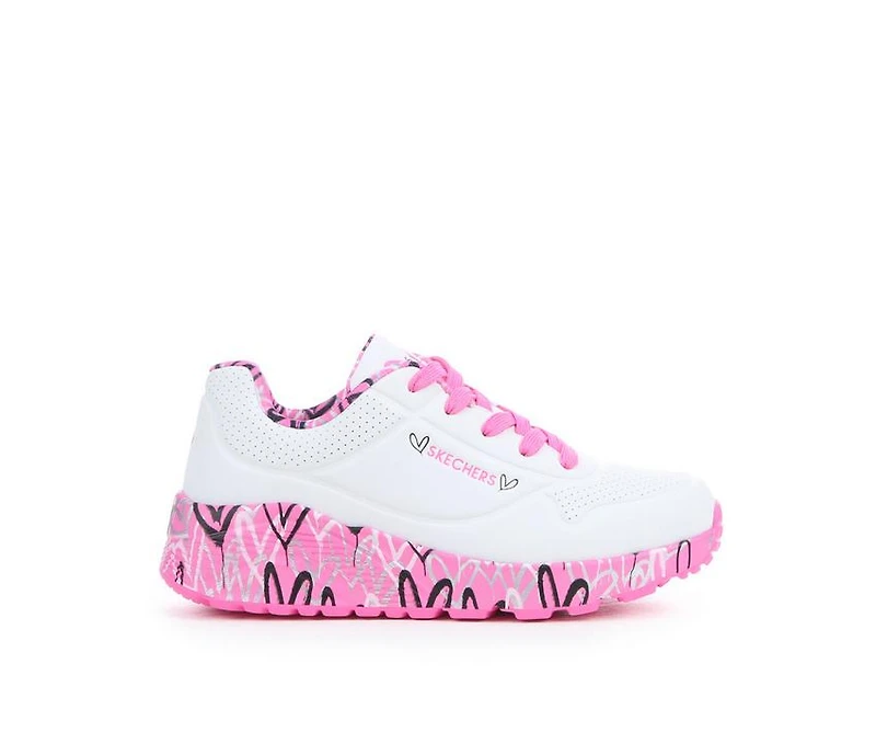 Girls' Skechers Street Little Kid & Big Uno Lite JGoldcrown Heart Sneakers