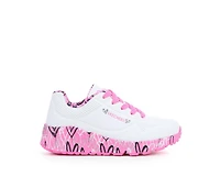 Girls' Skechers Street Little Kid & Big Uno Lite JGoldcrown Heart Sneakers