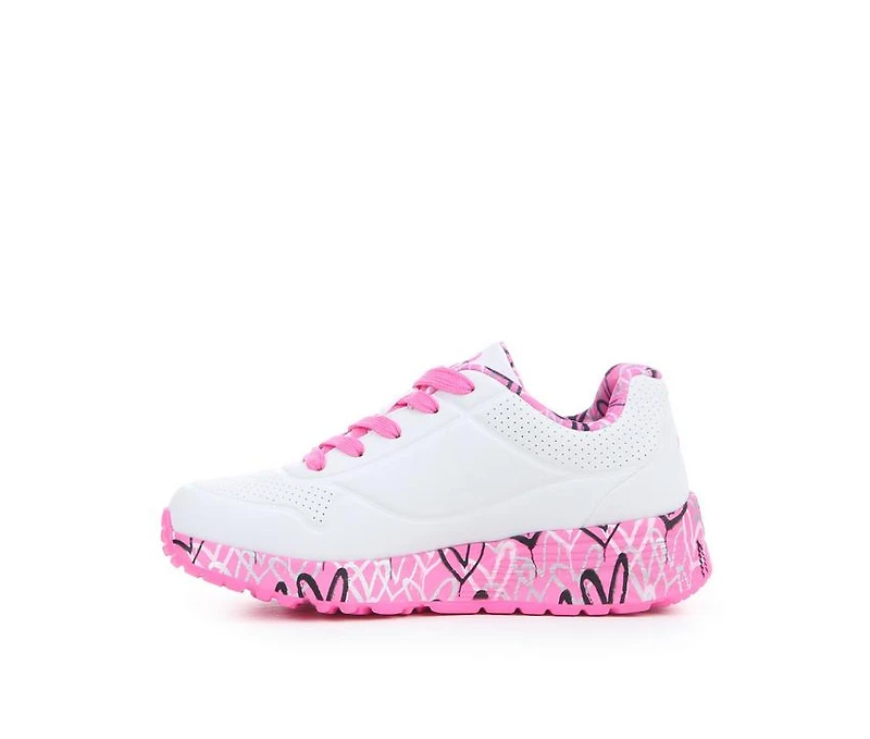 Girls' Skechers Street Little Kid & Big Uno Lite JGoldcrown Heart Sneakers