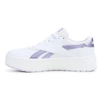 Girls' Reebok Big Kid Court Advance Surge Platform Sneakers
