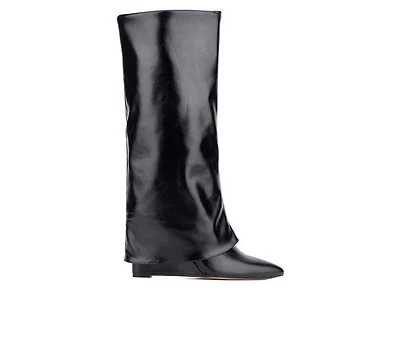 Women's New York and Company Queena Knee High Wedge Boots