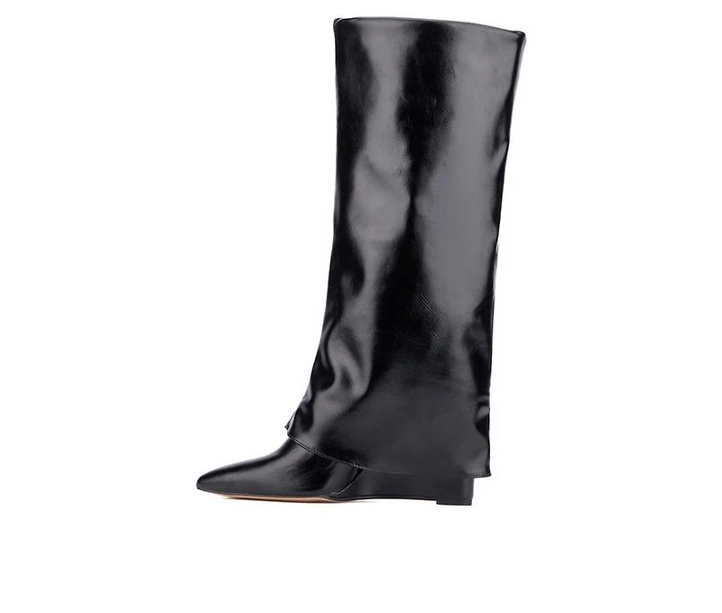 Women's New York and Company Queena Knee High Wedge Boots