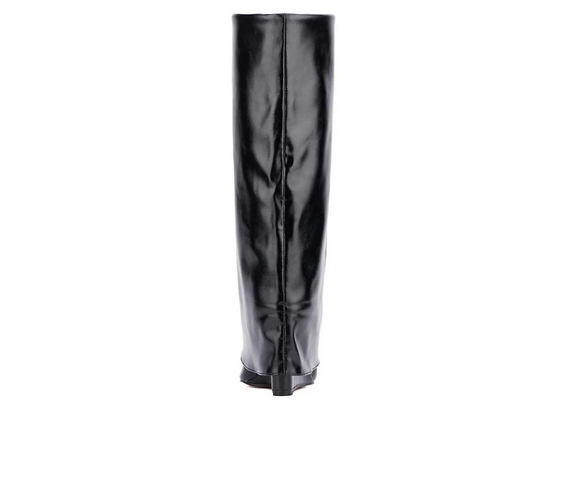 Women's New York and Company Queena Knee High Wedge Boots