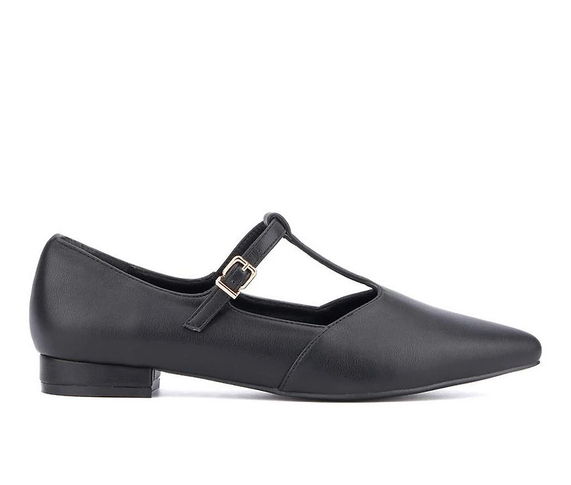 Women's New York and Company Vlada T-Strap Mary Jane Flats