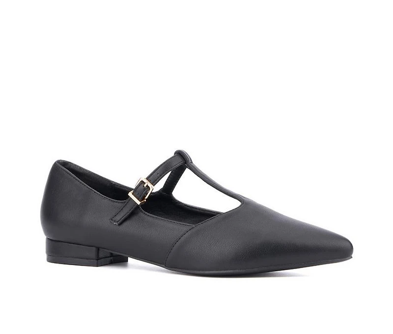 Women's New York and Company Vlada T-Strap Mary Jane Flats