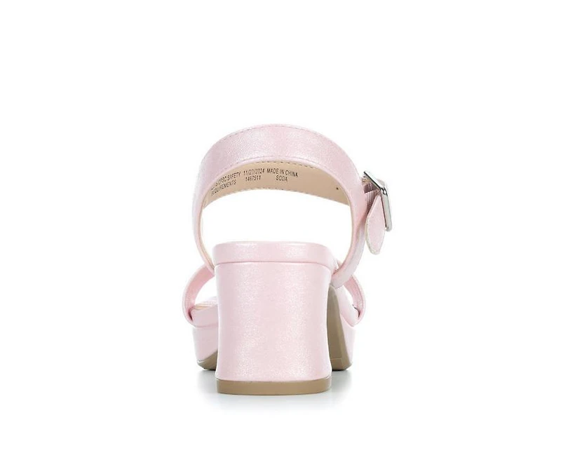 Girls' Soda Little Kid & Big Macey 2 Heeled Dress Sandals