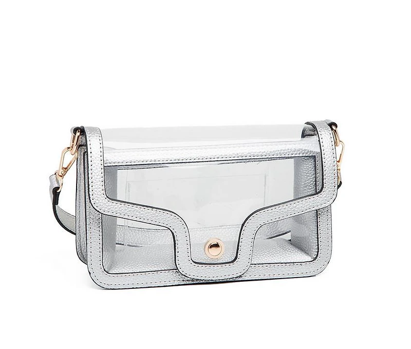 QUEENS DESIGNS Clear Bag-Envelope Style Handbag