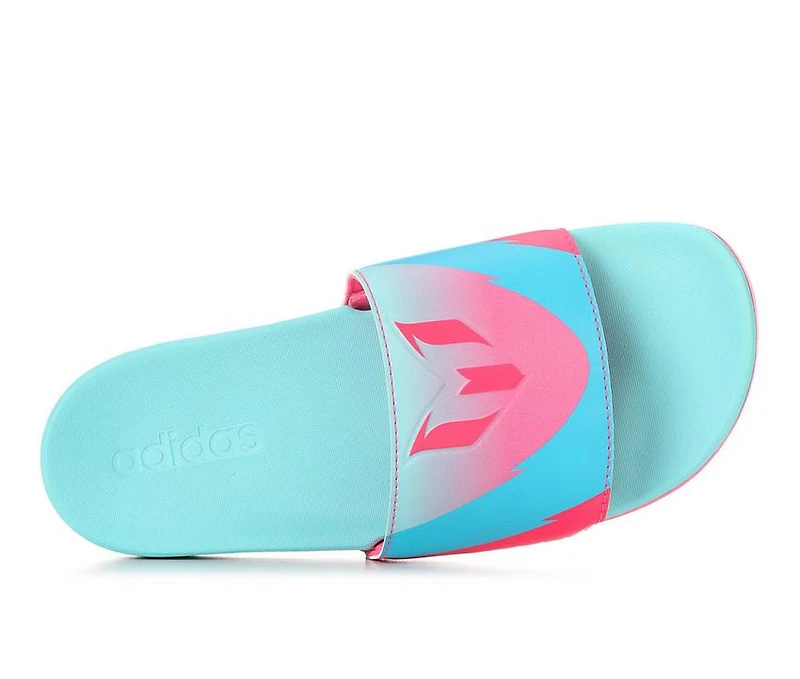 Girls' Adidas Little Kid & Big Adilette Comfort Messi Sport Slides
