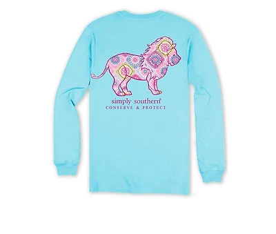 Simply Southern Tracking Lion Long Sleeve Tee