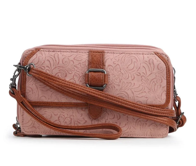 Bueno Of California Toiled Wallet on a String Crossbody Bag