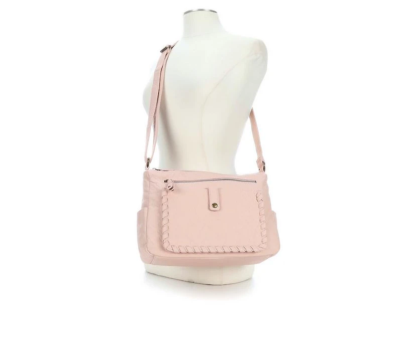 Bueno of California Elephant Whip Stitch Handbag