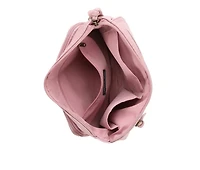 Bueno Of California Waxy Croc Flap Crossbody Handbag