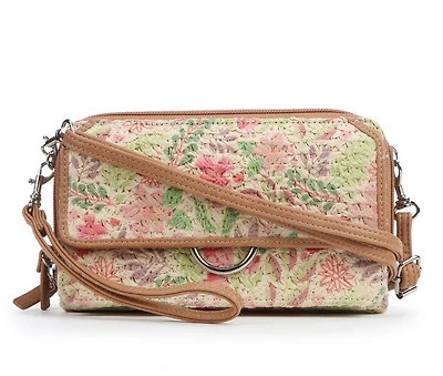 Bueno Of California Straw Wallet on a String Handbag