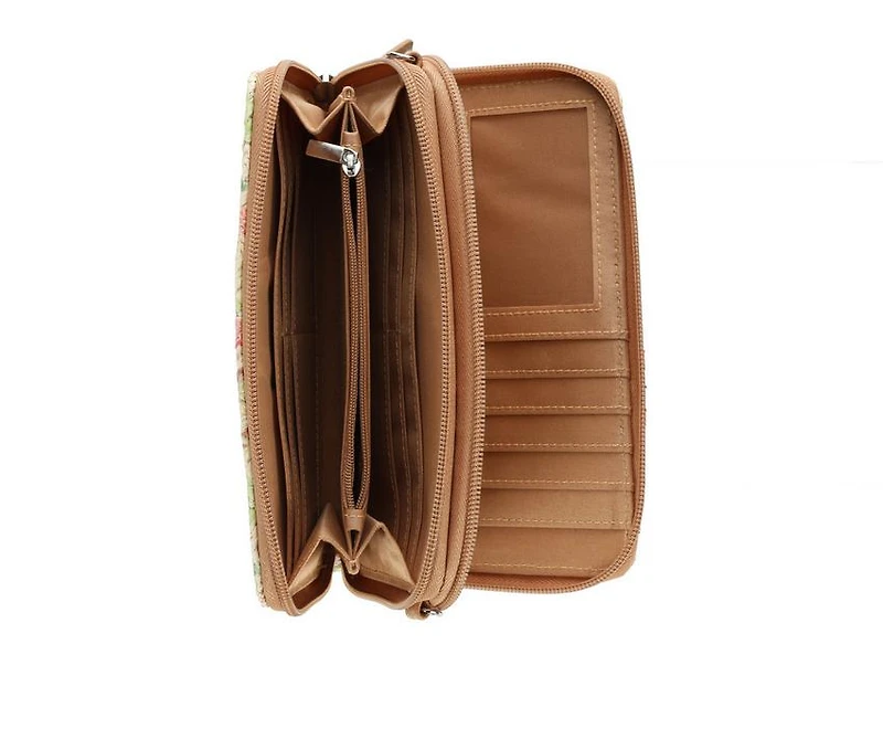 Bueno Of California Straw Wallet on a String Handbag
