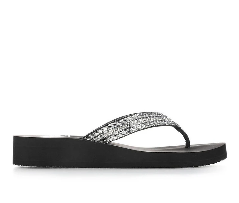 Women's Yellow Box Jovina Wedge Flip-Flops