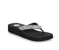 Women's Yellow Box Jovina Wedge Flip-Flops