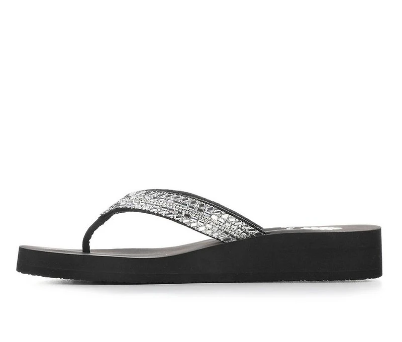 Women's Yellow Box Jovina Wedge Flip-Flops