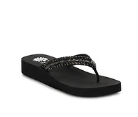 Women's Yellow Box Jovina Wedge Flip-Flops
