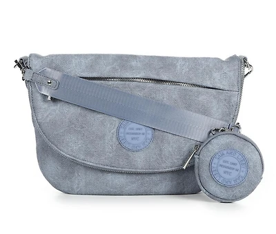 Sam & Libby Denim Crescent Shoulder Handbag