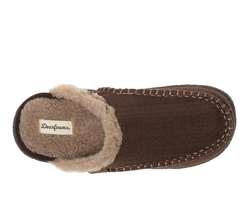 Dearfoams Matthew Moc Toe Scuff Slippers