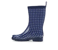 Women's Capelli New York Shiny Tile Geo Rain Boots