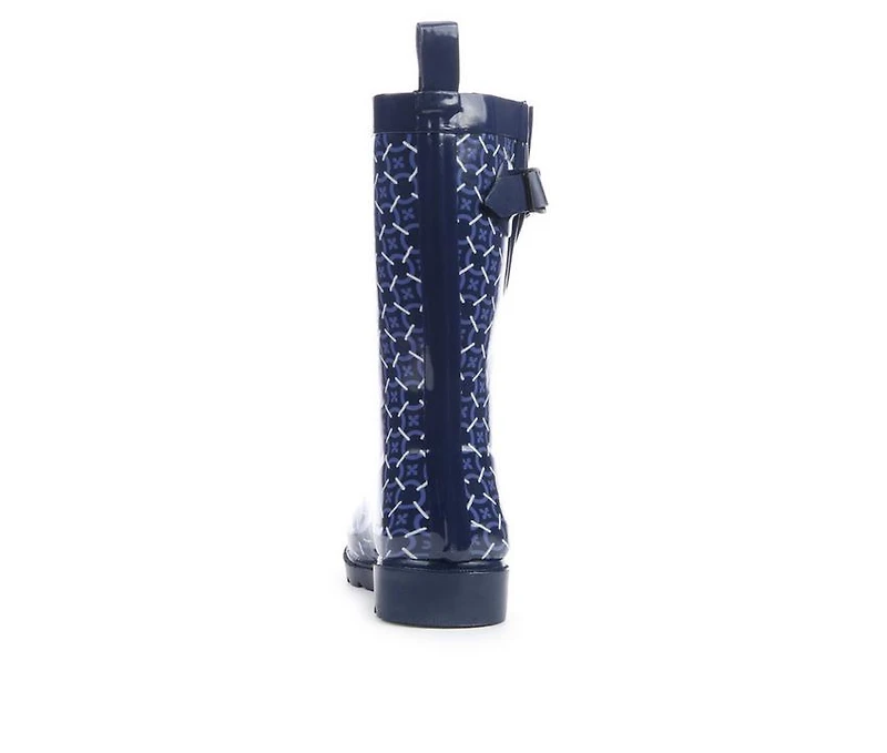Women's Capelli New York Shiny Tile Geo Rain Boots