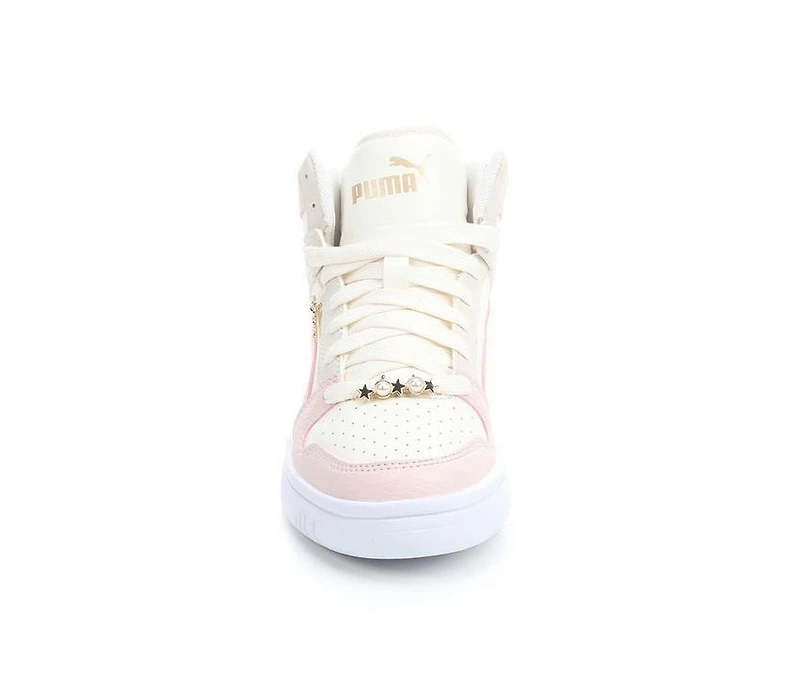 Girls' Puma Big Kid Rebound Layup Bling High Top Sneakers