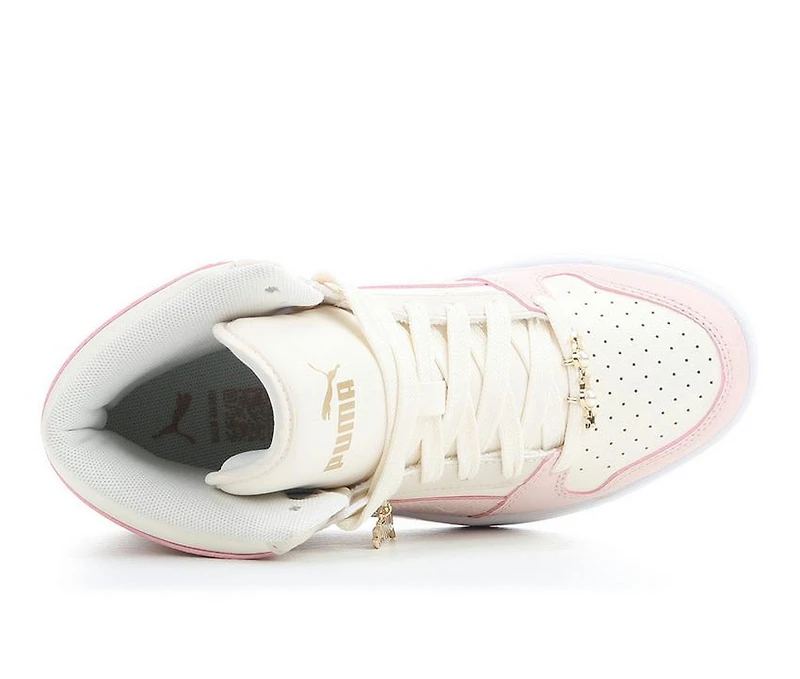 Girls' Puma Big Kid Rebound Layup Bling High Top Sneakers