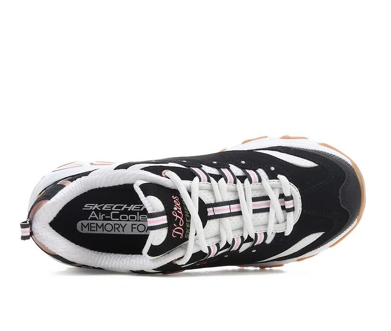 Women's Skechers 150553 Dlites Floral Sneakers