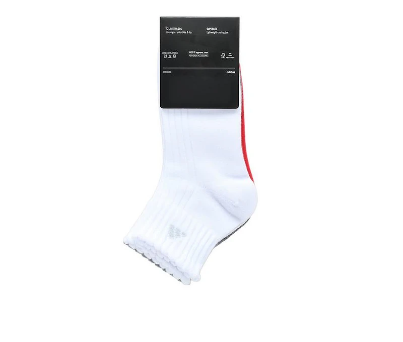 Adidas 3 Pack Womens Sport Fashion Ruffle Quarter Socks