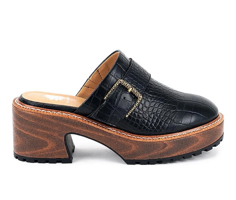 Women's Yellow Box Barker Platform Clogs