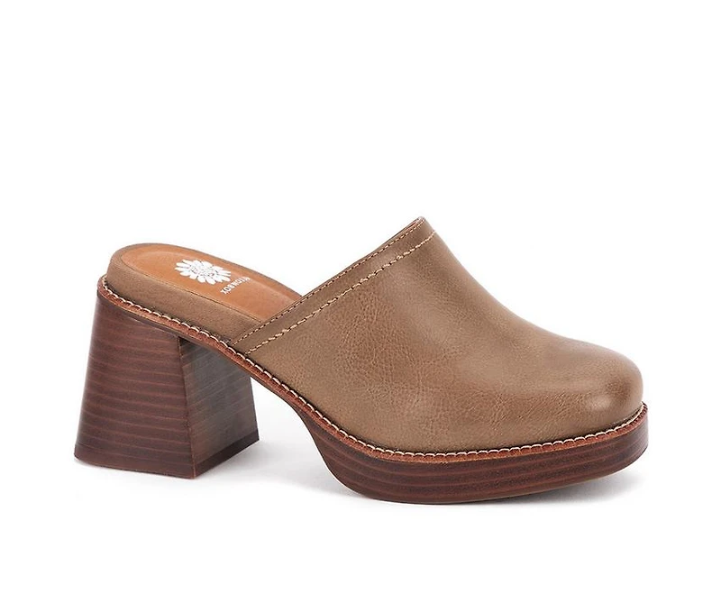 Women's Yellow Box Ivaria Platform Clogs