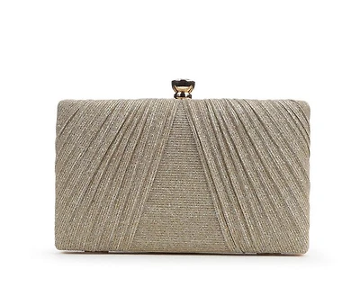 Vanessa Pleated Glitter Clutch