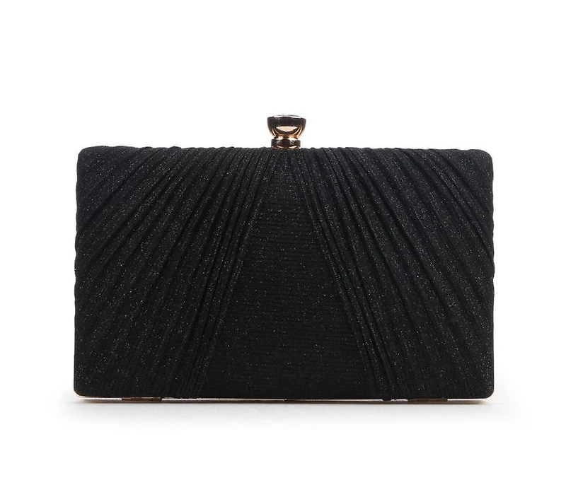 Vanessa Pleated Glitter Clutch