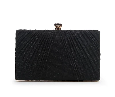 Vanessa Pleated Glitter Clutch