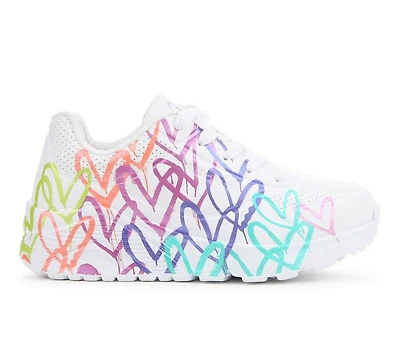 Girls' Skechers Street Little Kid & Big Uno Lite Gold Crown Sneakers