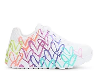 Girls' Skechers Street Little Kid & Big Uno Lite Gold Crown Sneakers
